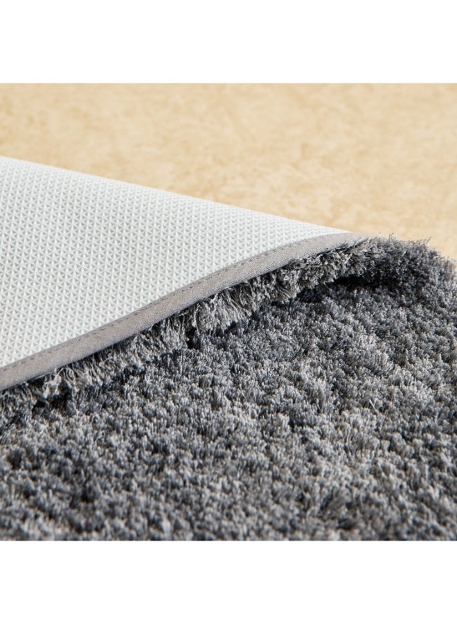 Home Box Plush Antiskid Bathmat - Grey - 70x120 cm - Image 4